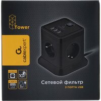 Сетевой фильтр Cablexpert TWR-4-U3-B-3 - Превью изображения №4 — Интернет-магазин Time-Shop