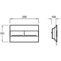 Панель смыва Jacob Delafon E4316-CP (хром) - Превью изображения №2 — Интернет-магазин Time-Shop