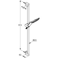 Душевой гарнитур  Kludi Fizz 6774091-00 (белый/хром) - Превью изображения №3 — Интернет-магазин Time-Shop