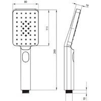Душевая система  Deante Jasmin NAC_09JP (хром) - Превью изображения №8 — Интернет-магазин Time-Shop