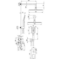 Душевая система  Deante Jasmin NAC_09JP (хром) - Превью изображения №6 — Интернет-магазин Time-Shop
