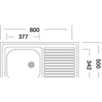 Кухонная мойка КромРус S 416 RUS (правый) - Превью изображения №2 — Интернет-магазин Time-Shop