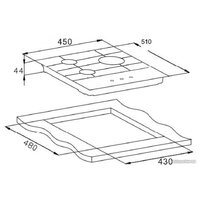 Варочная панель Weissgauff HGG 451 BGh Nano Glass - Превью изображения №3 — Интернет-магазин Time-Shop