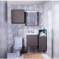  Бриклаер Тумба под умывальник Кристалл 50 (ясень анкор темный/софт графит) - Превью изображения №5 — Интернет-магазин Time-Shop