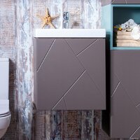  Бриклаер Тумба под умывальник Кристалл 50 (ясень анкор темный/софт графит) - Превью изображения №7 — Интернет-магазин Time-Shop