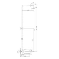 Душевая система  Haiba HB2424 (хром) - Превью изображения №2 — Интернет-магазин Time-Shop