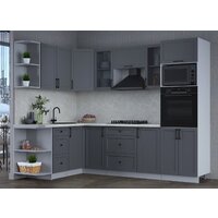 Готовая кухня Интерлиния Тренд 1.68x2.6 ВТ левая (пепел/пепел/опал светлый) - Превью изображения №4 — Интернет-магазин Time-Shop