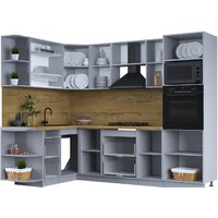 Готовая кухня Интерлиния Тренд 1.68x2.6 ВТ левая (пепел/пепел/опал светлый) - Превью изображения №2 — Интернет-магазин Time-Shop