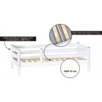 Кровать Мебельград Софи (белый/полупрозрачный) - Превью изображения №4 — Интернет-магазин Time-Shop