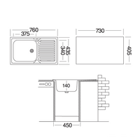 Кухонная мойка Ukinox CLM760.435 GW6K 2L - Превью изображения №2 — Интернет-магазин Time-Shop