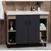 Onika Тумба под умывальник Тимбер 100.10 110010 (серый матовый/дуб сонома)