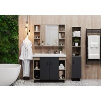  Onika Тумба под умывальник Тимбер 100.10 110010 (серый матовый/дуб сонома) - Превью изображения №2 — Интернет-магазин Time-Shop