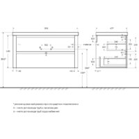  Cezares Тумба под умывальник RELAX-1000-2C-SO-BORO-P - Превью изображения №2 — Интернет-магазин Time-Shop