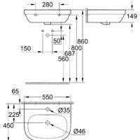 Умывальник Grohe 39336000 55x45 - Превью изображения №9 — Интернет-магазин Time-Shop