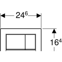Панель смыва Geberit Sigma 30 New 115.883.JT.1 (белый матовый/хром глянцевый) - Превью изображения №4 — Интернет-магазин Time-Shop