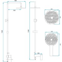 Душевая система  Rea Veneta REA-P7843 - Превью изображения №6 — Интернет-магазин Time-Shop