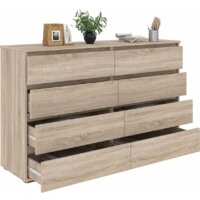 Комод Кортекс-мебель Бари 160 8ш (дуб сонома/дуб сонома/дуб сонома) - Превью изображения №2 — Интернет-магазин Time-Shop