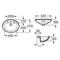 Умывальник Roca Adora 7327204000 - Превью изображения №2 — Интернет-магазин Time-Shop