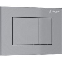 Унитаз подвесной Roxen Antares в комплекте с инсталляцией Asten Readle Zentralmodul AR0601-185M с кнопкой сатин (хром матовый) - Превью изображения №9 — Интернет-магазин Time-Shop