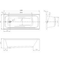Ванна Ventospa Mitra 160x70 - Превью изображения №3 — Интернет-магазин Time-Shop