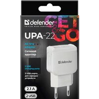Сетевое зарядное Defender UPA-22 (белый) - Превью изображения №4 — Интернет-магазин Time-Shop