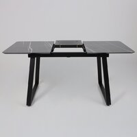 Кухонный стол Lepremo AV 1208 HPL+МДФ раздвижной 1200-1600x800 (черный тунис/черный) - Превью изображения №7 — Интернет-магазин Time-Shop
