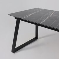 Кухонный стол Lepremo AV 1208 HPL+МДФ раздвижной 1200-1600x800 (черный тунис/черный) - Превью изображения №13 — Интернет-магазин Time-Shop