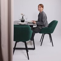 Кухонный стол Lepremo AV 1208 HPL+МДФ раздвижной 1200-1600x800 (черный тунис/черный) - Превью изображения №22 — Интернет-магазин Time-Shop