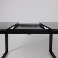 Кухонный стол Lepremo AV 1208 HPL+МДФ раздвижной 1200-1600x800 (черный тунис/черный) - Превью изображения №15 — Интернет-магазин Time-Shop