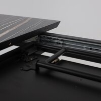 Кухонный стол Lepremo AV 1208 HPL+МДФ раздвижной 1200-1600x800 (черный тунис/черный) - Превью изображения №16 — Интернет-магазин Time-Shop