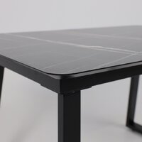 Кухонный стол Lepremo AV 1208 HPL+МДФ раздвижной 1200-1600x800 (черный тунис/черный) - Превью изображения №11 — Интернет-магазин Time-Shop