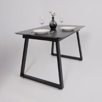 Кухонный стол Lepremo AV 1208 HPL+МДФ раздвижной 1200-1600x800 (черный тунис/черный) - Превью изображения №18 — Интернет-магазин Time-Shop