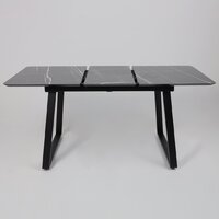 Кухонный стол Lepremo AV 1208 HPL+МДФ раздвижной 1200-1600x800 (черный тунис/черный) - Превью изображения №8 — Интернет-магазин Time-Shop