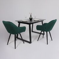 Кухонный стол Lepremo AV 1208 HPL+МДФ раздвижной 1200-1600x800 (черный тунис/черный) - Превью изображения №19 — Интернет-магазин Time-Shop