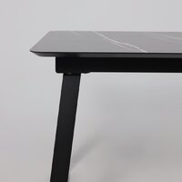 Кухонный стол Lepremo AV 1208 HPL+МДФ раздвижной 1200-1600x800 (черный тунис/черный) - Превью изображения №12 — Интернет-магазин Time-Shop