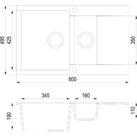 Кухонная мойка TEKA Clivo 60 B-TQ Оникс [40148020] - Превью изображения №2 — Интернет-магазин Time-Shop