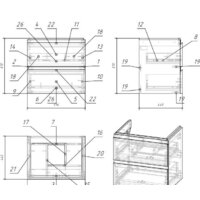  Cersanit Тумба с умывальником Moduo 60 + Moduo 60 - Превью изображения №4 — Интернет-магазин Time-Shop