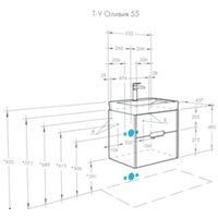  Акватон Тумба под умывальник Оливия 55 1A254201OL010 - Превью изображения №5 — Интернет-магазин Time-Shop