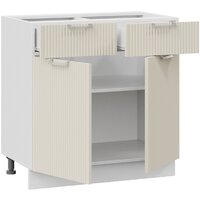 Шкаф напольный Трия Кимберли 1Н8Я1 (белый/кремовый) - Превью изображения №2 — Интернет-магазин Time-Shop