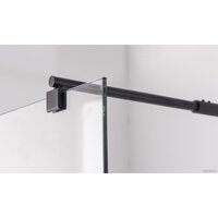 Душевая стенка Saniteco Walk-In SN-W6TB120 (120x200, прозрачное стекло, черный профиль) - Превью изображения №2 — Интернет-магазин Time-Shop