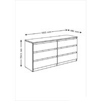 Комод Mio Tesoro Мальта 6 ящиков 160x76 2.05.02.060.1 (белый) - Превью изображения №5 — Интернет-магазин Time-Shop