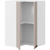 Шкаф навесной Трия Лорас 1В6УП (белый/холст латте) - Превью изображения №2 — Интернет-магазин Time-Shop