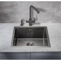 Кухонная мойка Milacio Denia 48 Steel MC.77449 (вороненая сталь) - Превью изображения №4 — Интернет-магазин Time-Shop