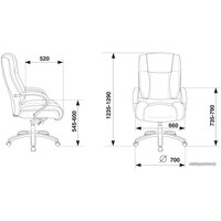 Офисное кресло Бюрократ T-9925SL (черный) - Превью изображения №5 — Интернет-магазин Time-Shop