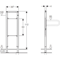 Инсталляция для поручня Geberit Duofix 111.790.00.1 - Превью изображения №2 — Интернет-магазин Time-Shop