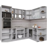 Готовая кухня Интерлиния Мила Gloss 1.68x2.4 правая (красный-черный) - Превью изображения №3 — Интернет-магазин Time-Shop