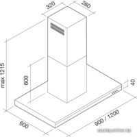 Кухонная вытяжка Falmec Lumen Design Island 90 800 м3/ч (нержавеющая сталь) - Превью изображения №12 — Интернет-магазин Time-Shop