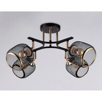 Люстра средней высоты Ambrella light Traditional TR80177/4 BK/FGD (черный/золото) - Превью изображения №2 — Интернет-магазин Time-Shop