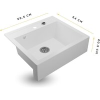 Кухонная мойка Kernau KGS I 60 1B Retro Pure White - Превью изображения №3 — Интернет-магазин Time-Shop