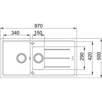 Кухонная мойка Franke Basis BFG 651-97 114.0716.320 (серый сланец) - Превью изображения №3 — Интернет-магазин Time-Shop